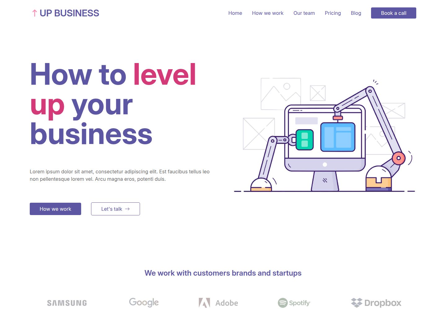 hugo-up-business 网站模板截图