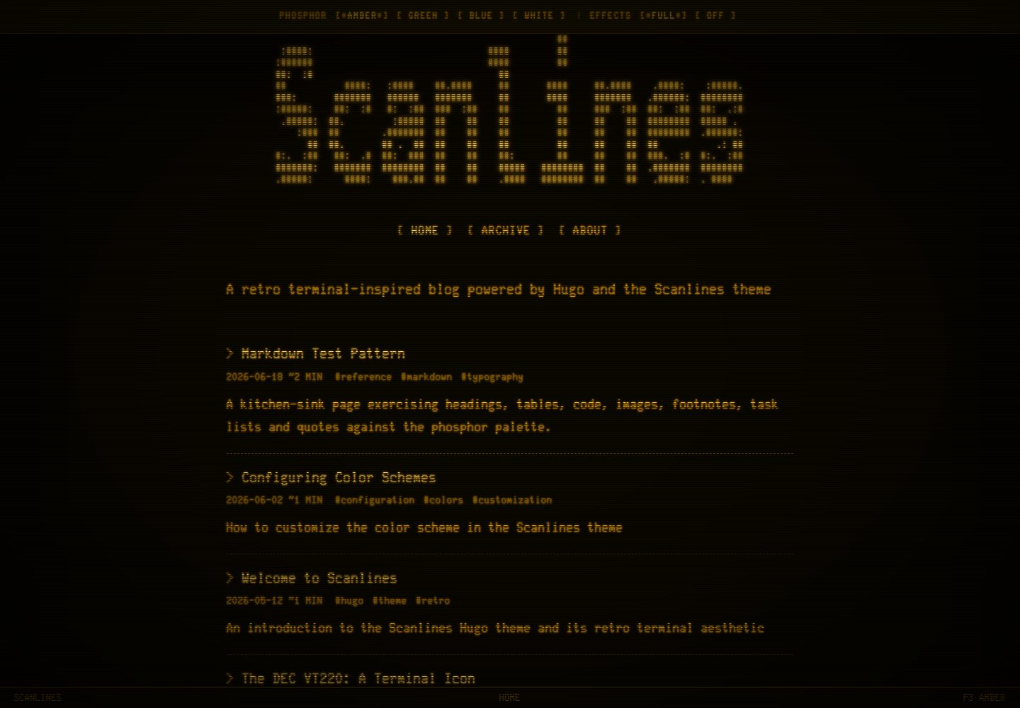 scanlines 网站模板截图