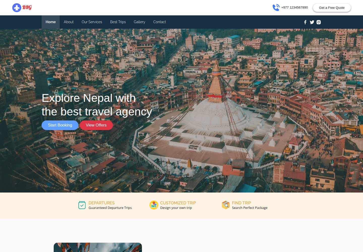 xdev-travels · Desktop homepage