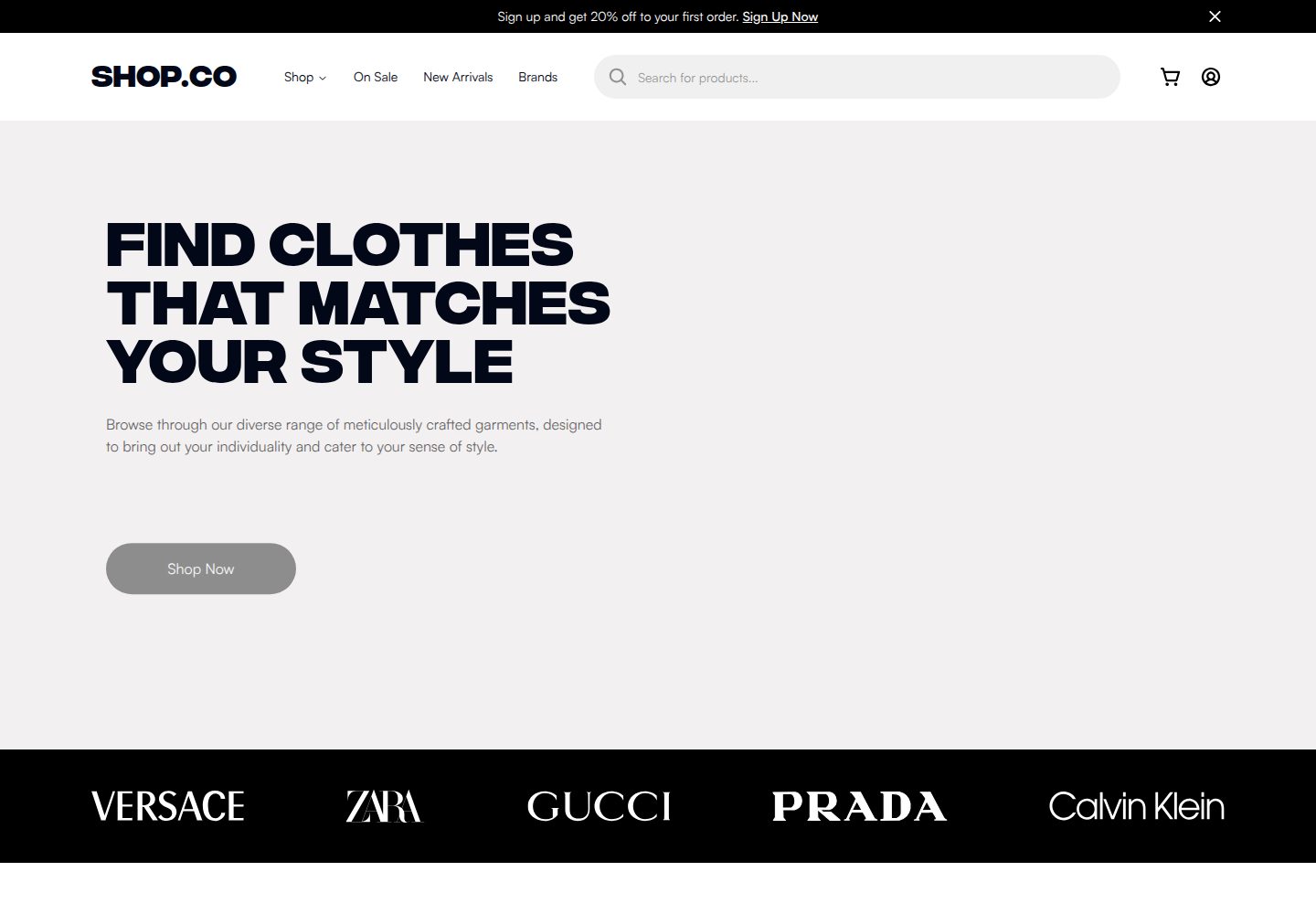 ecommerce-nextjs-template-shopco · 桌面端首页