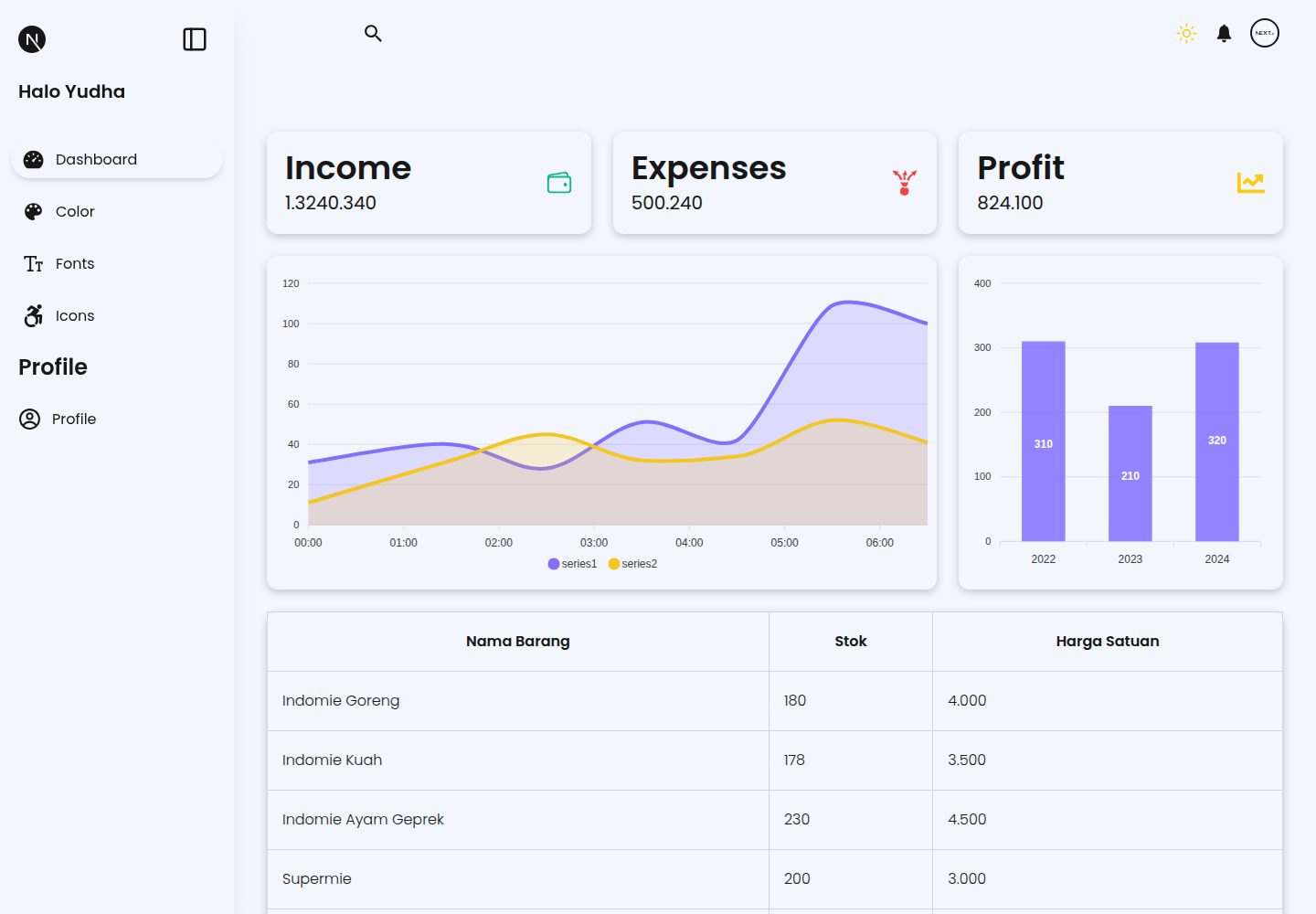 simple-dashboard- · Desktop homepage