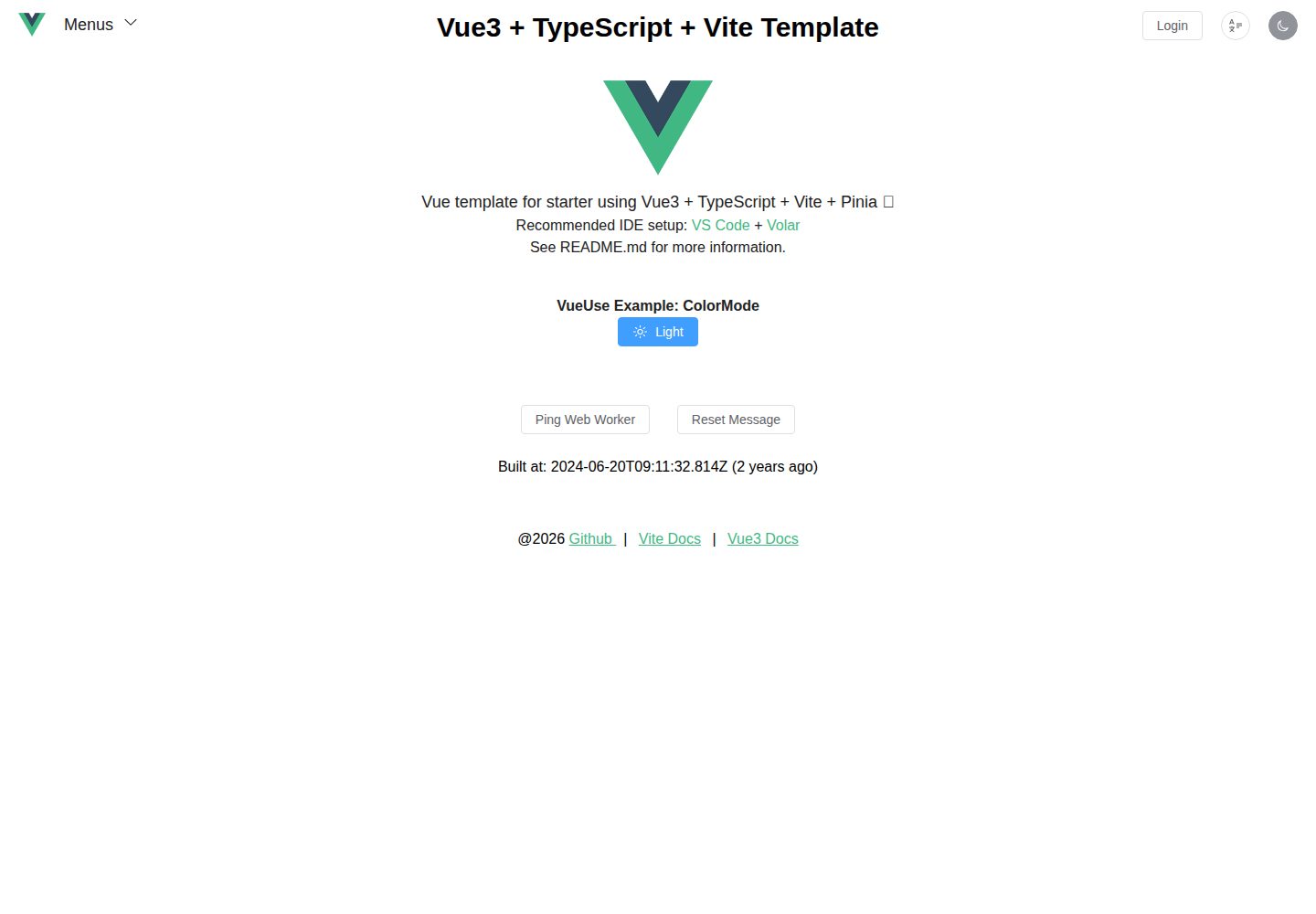 vue-ts-starter 网站模板截图