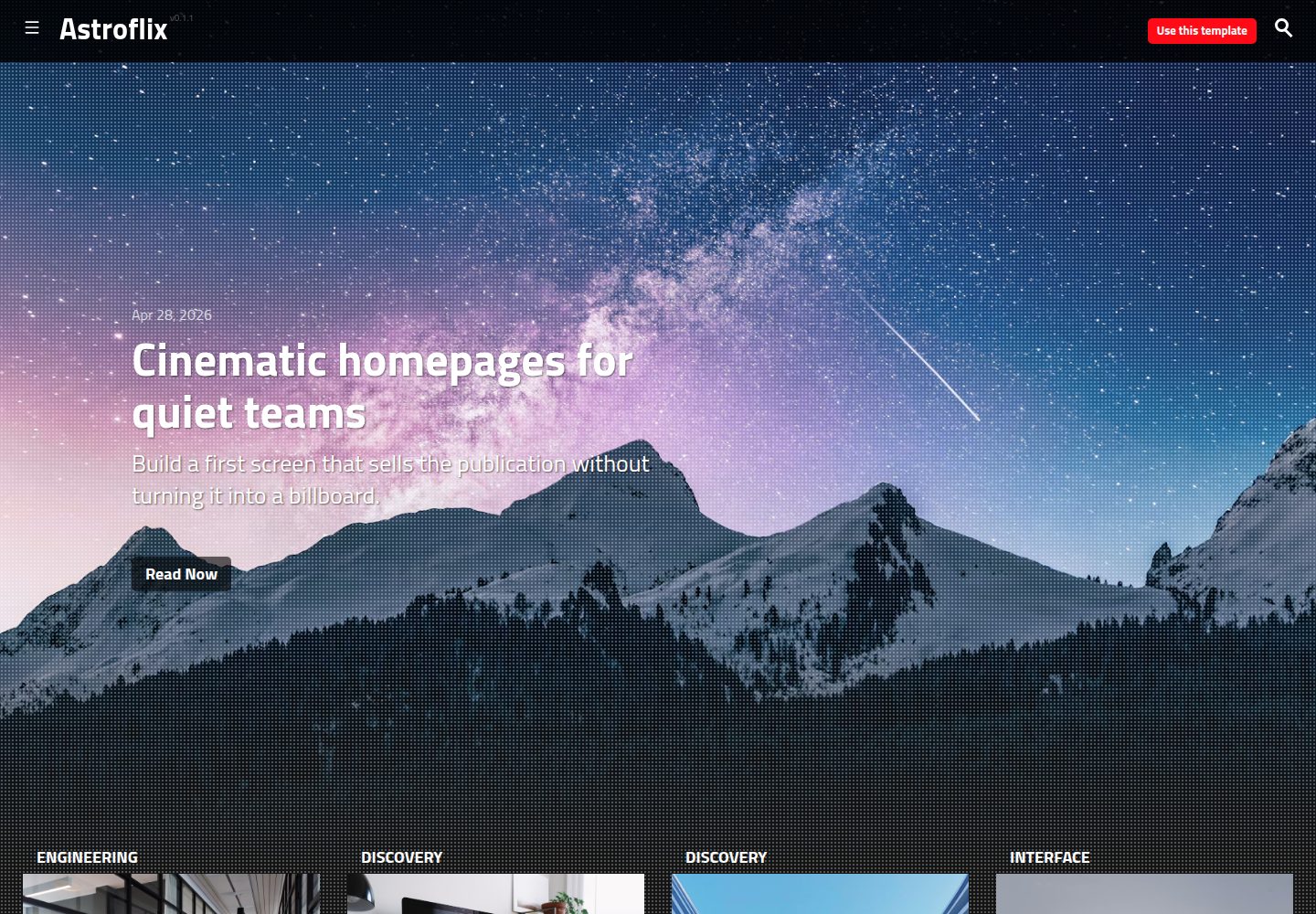 Astroflix 网站模板截图
