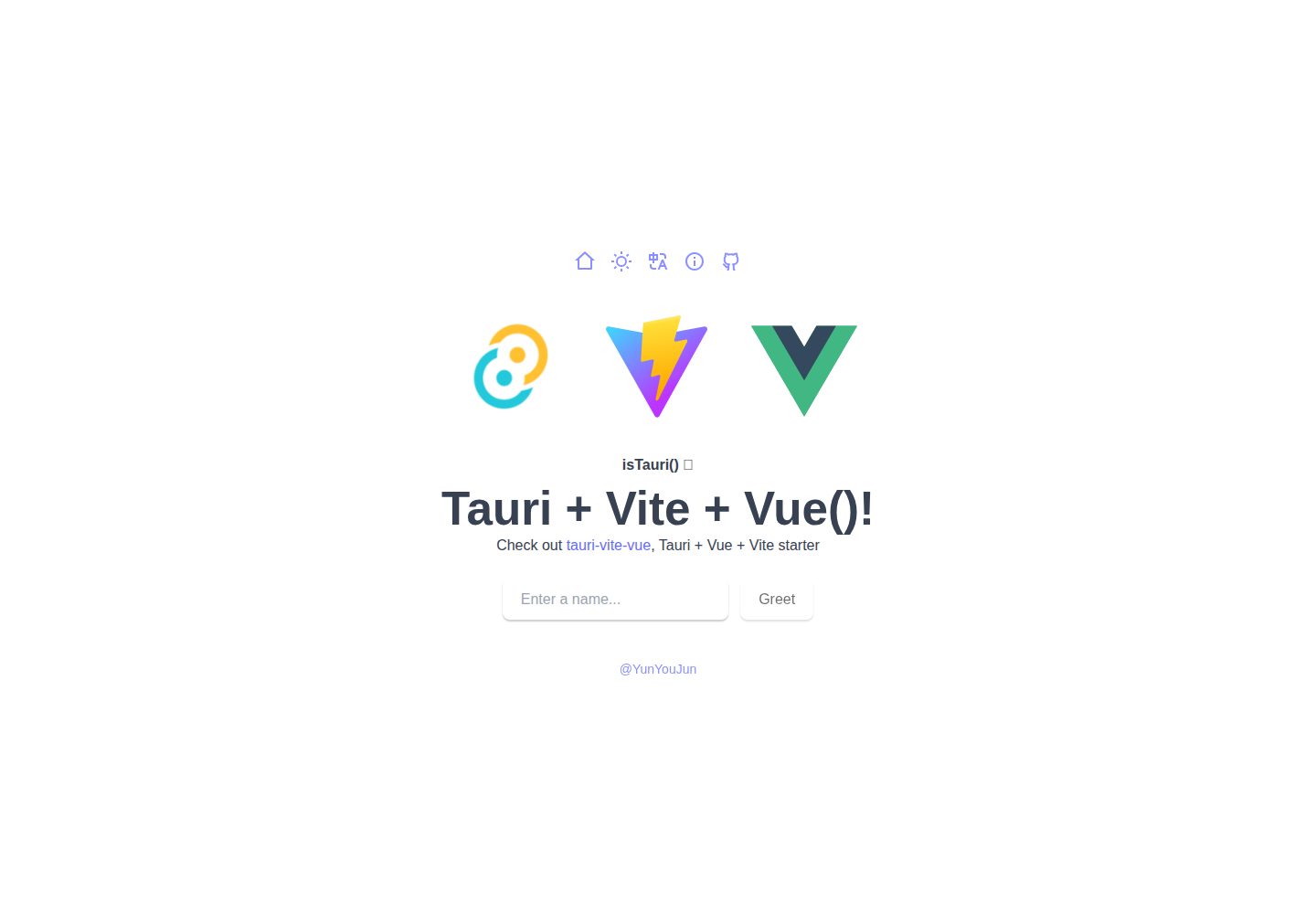 tauri-vite-vue 网站模板截图