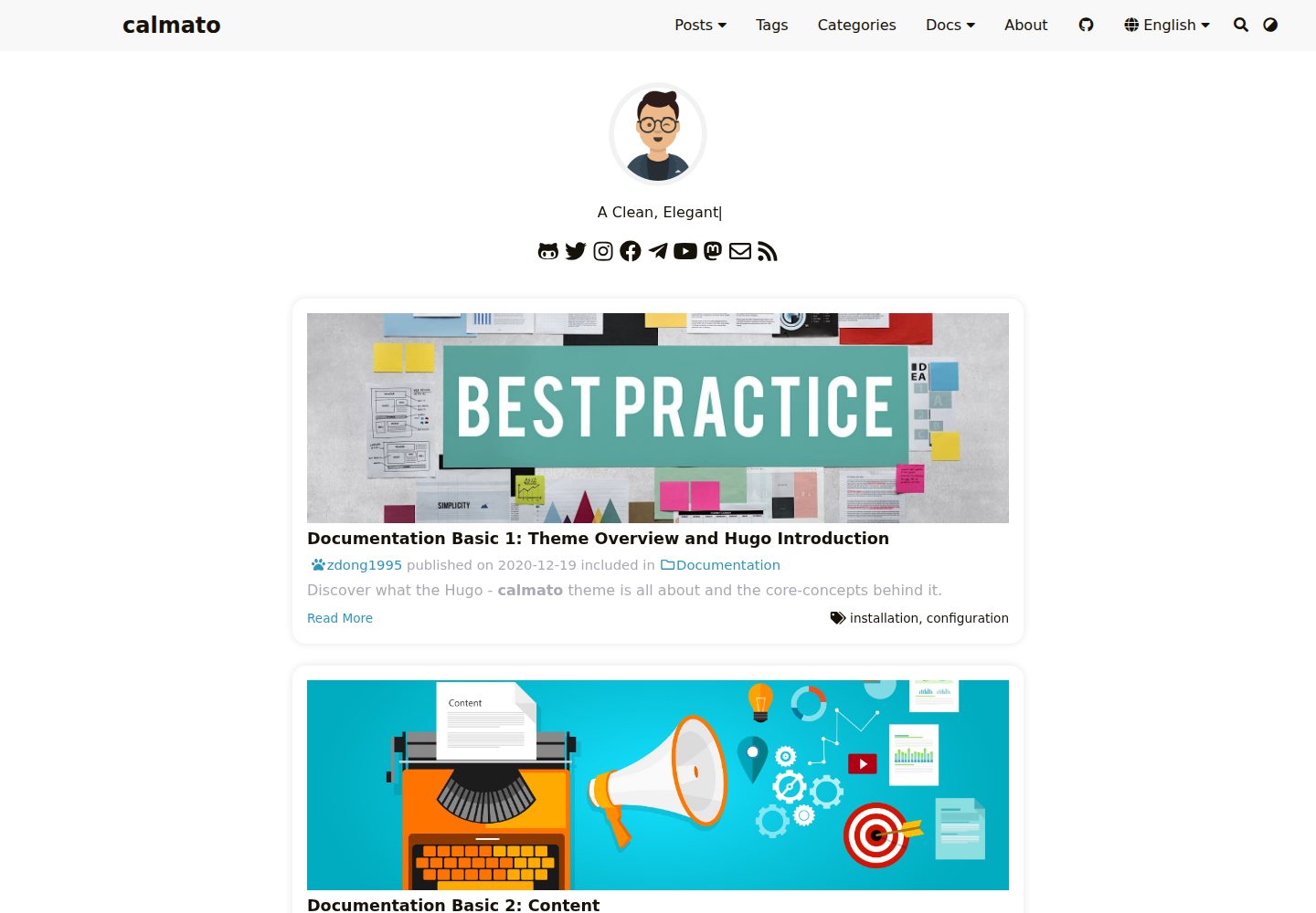Calmato · Desktop homepage