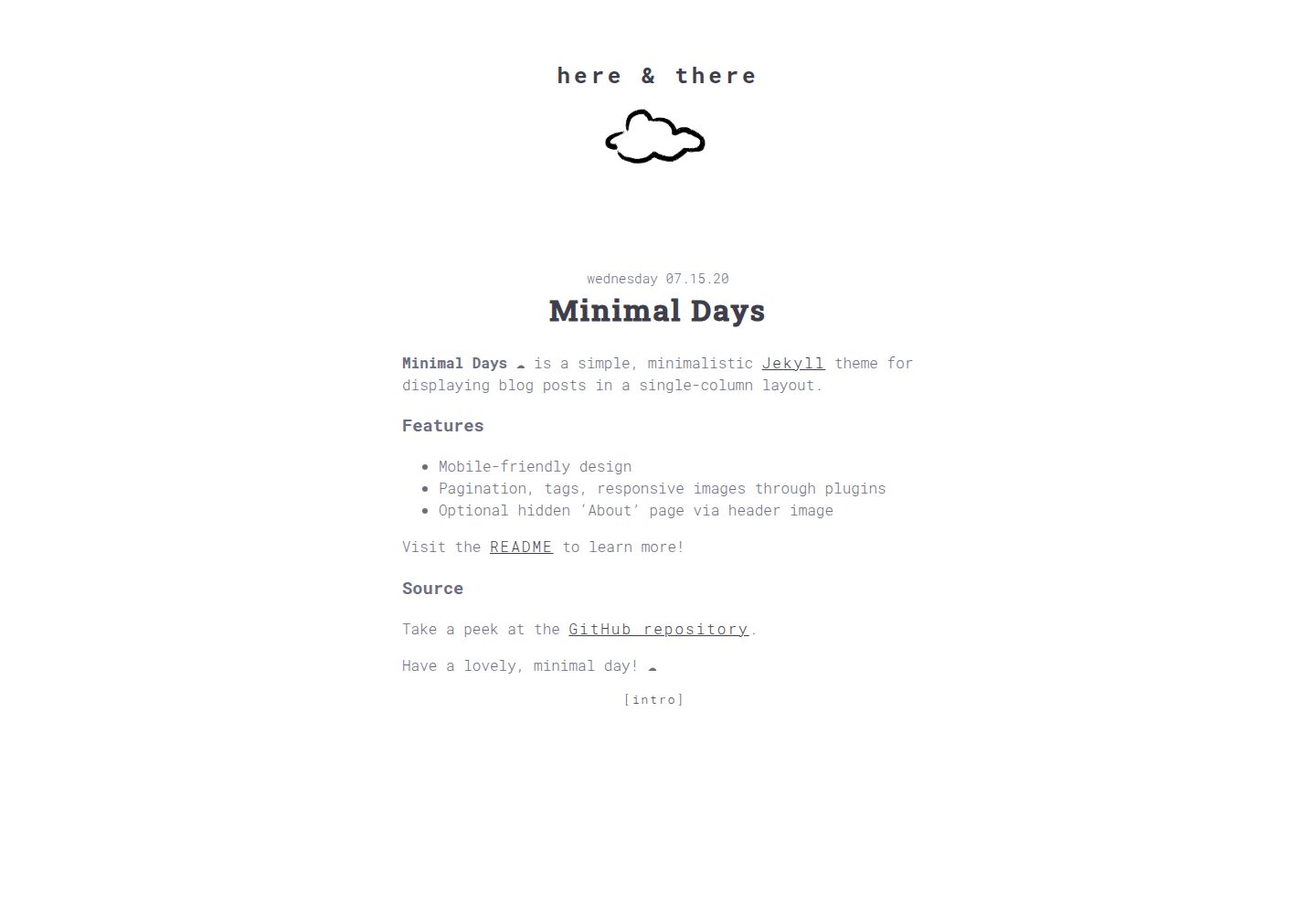 minimal-days-theme 网站模板截图