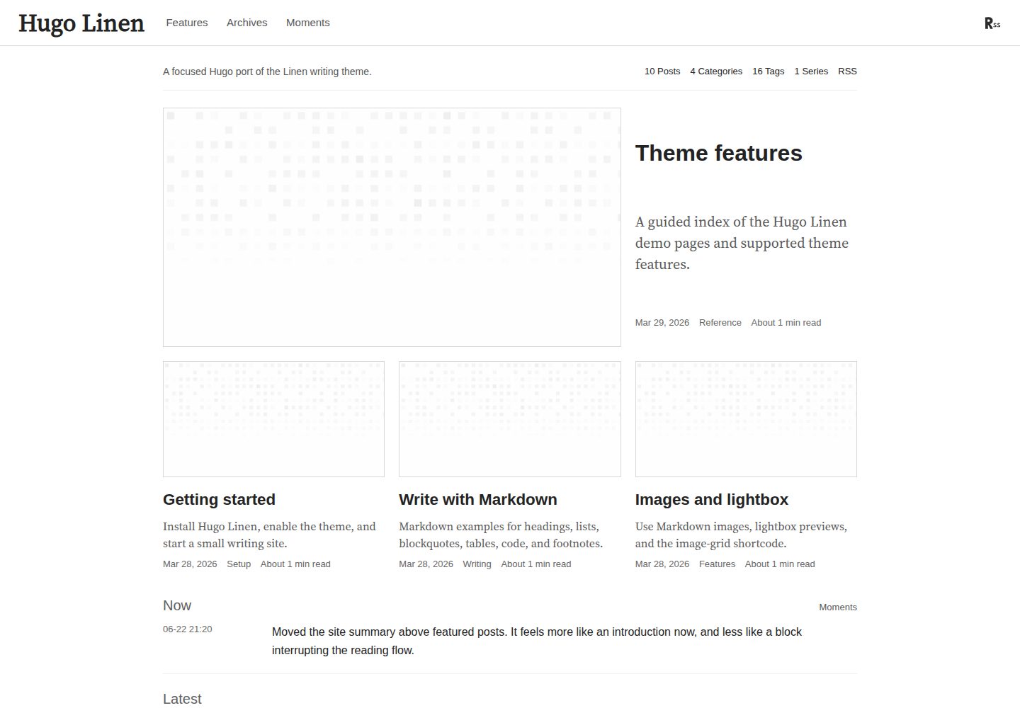 hugo-theme-linen 网站模板截图