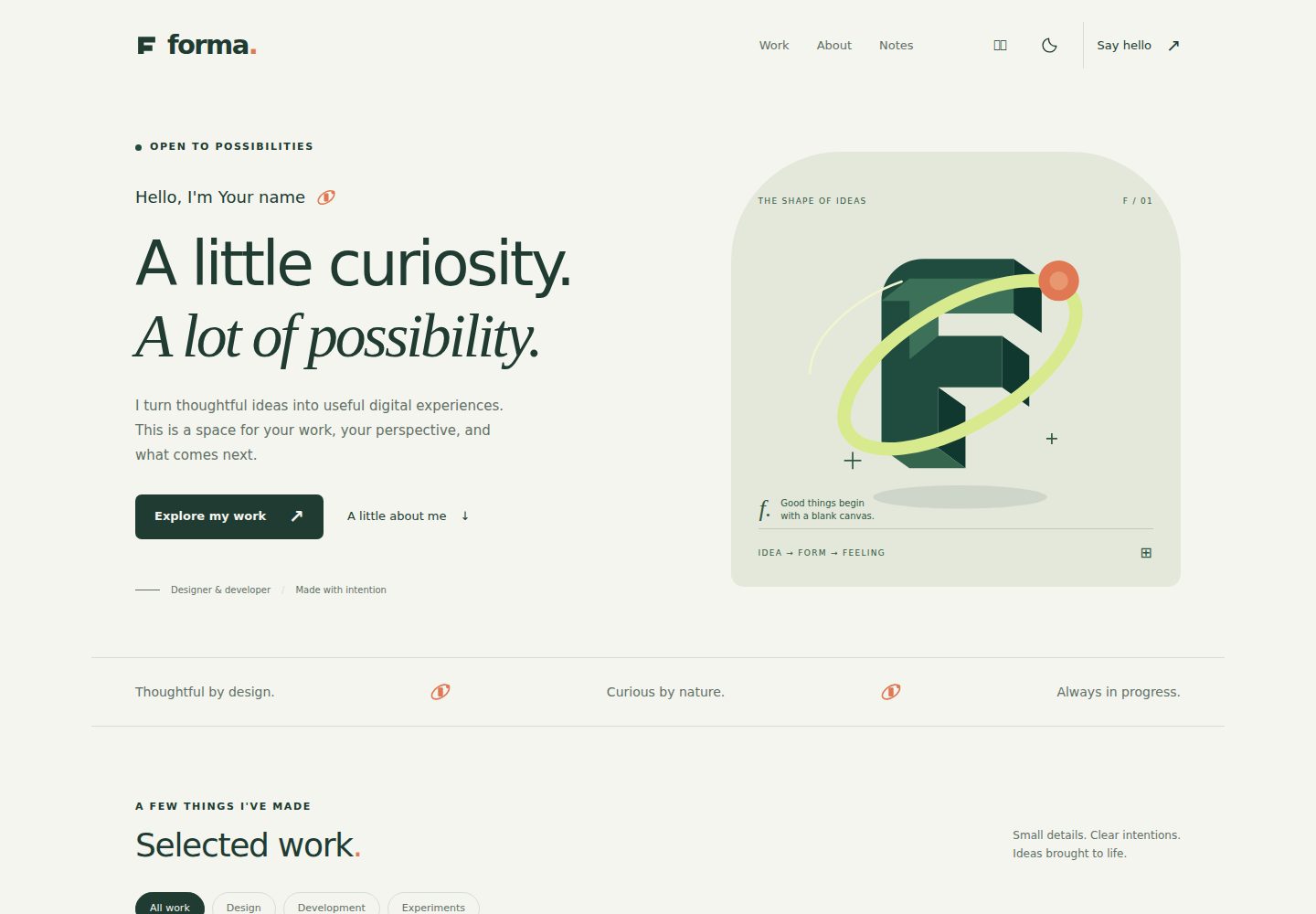forma-portfolio-template 网站模板截图
