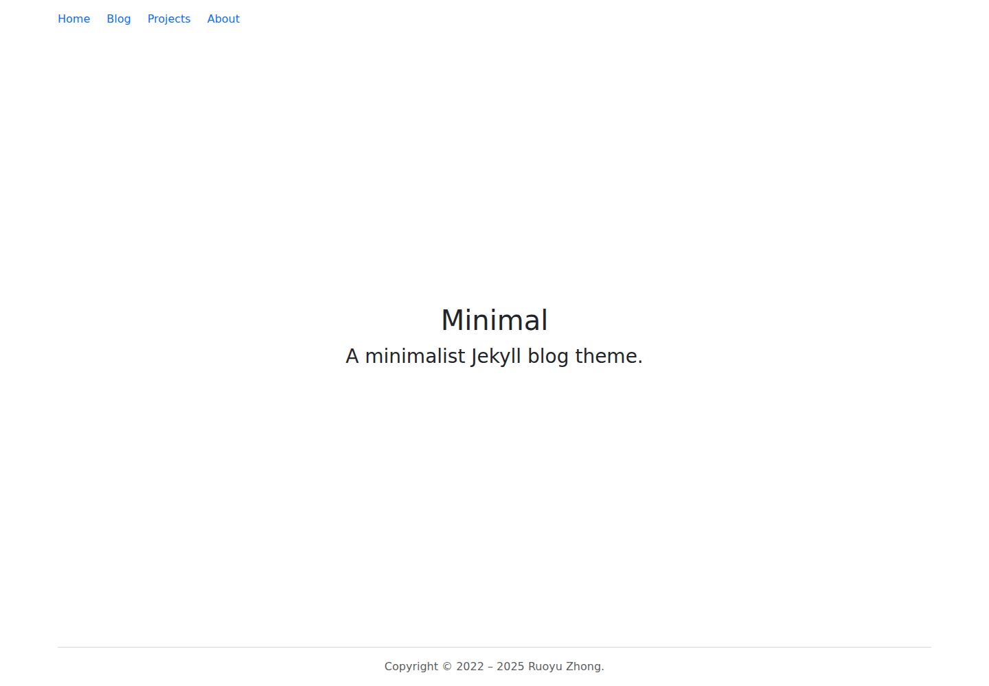 jekyll-minimal 网站模板截图