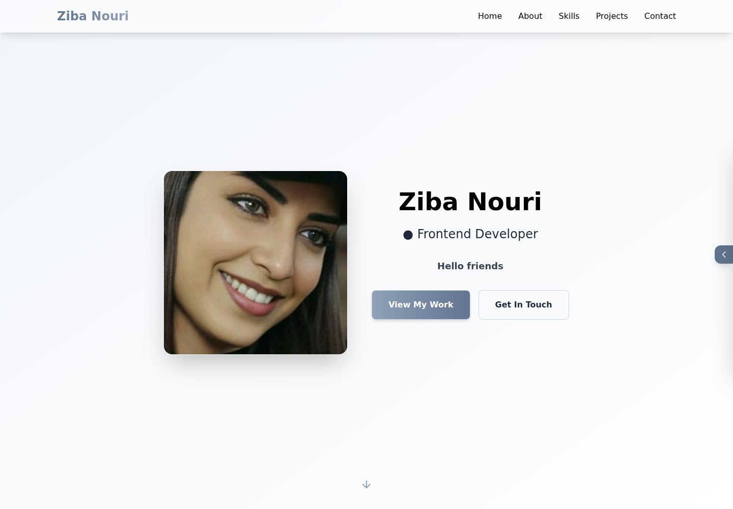 portfolio · Desktop homepage