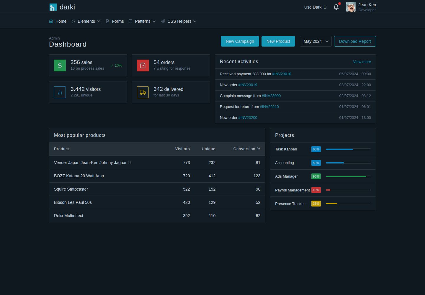 darki · Desktop homepage