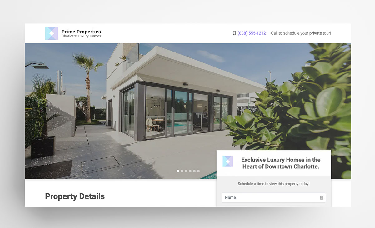 property-listing-page 网站模板截图