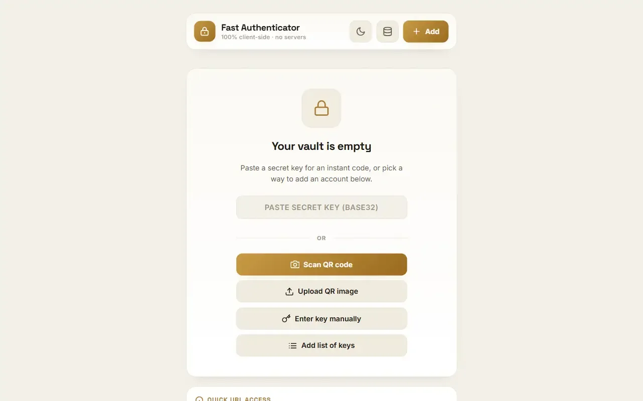 fast auth · 桌面端首页