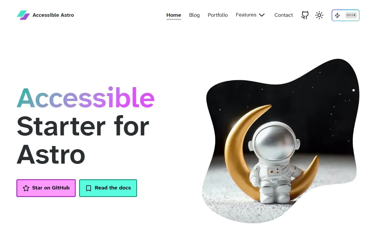 accessible-astro-starter · 桌面端首页