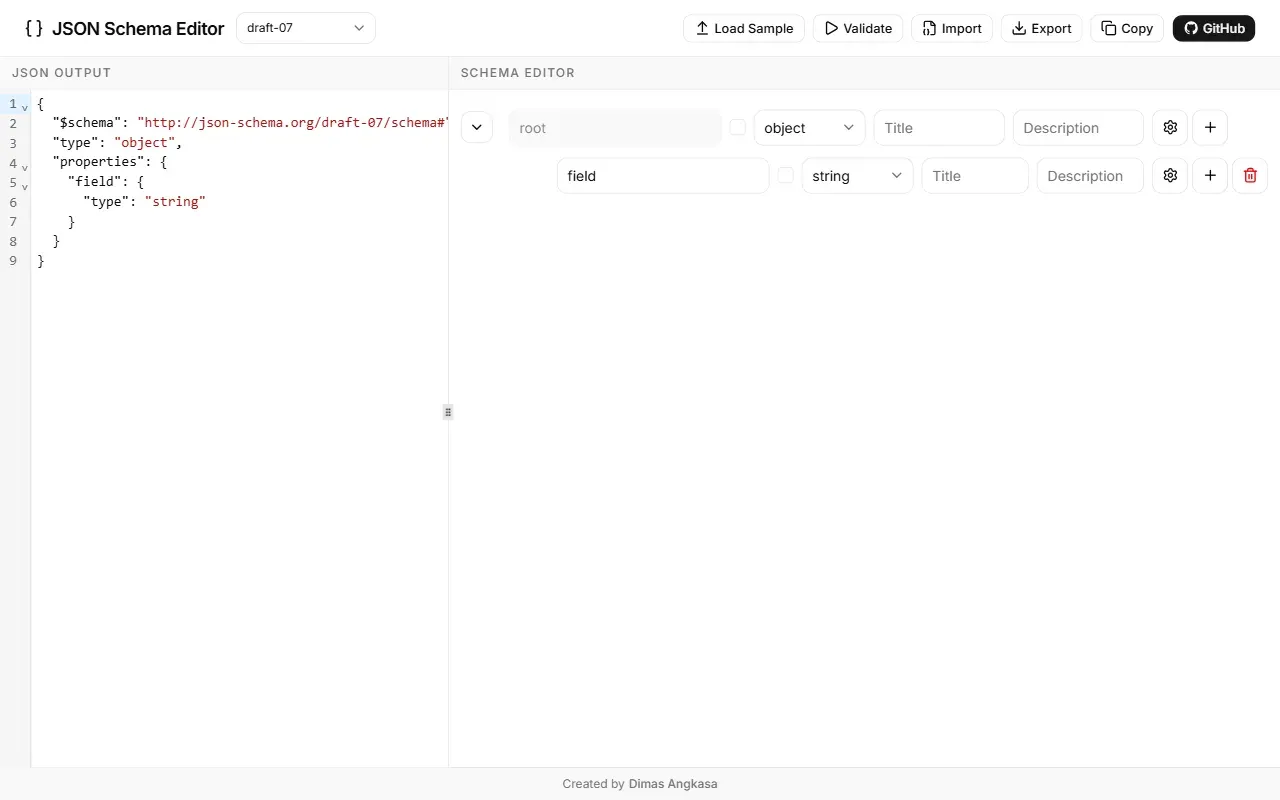 json schema editor · 桌面端首页