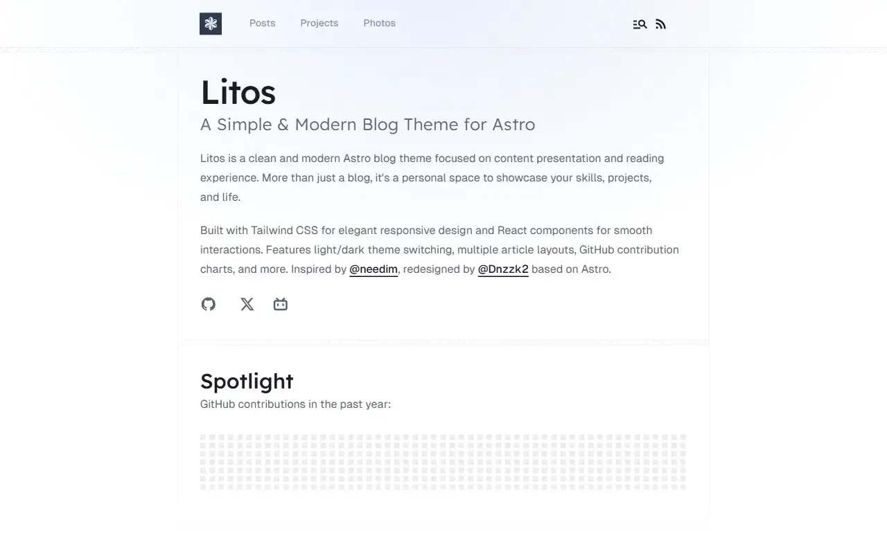 Litos · 桌面端首页
