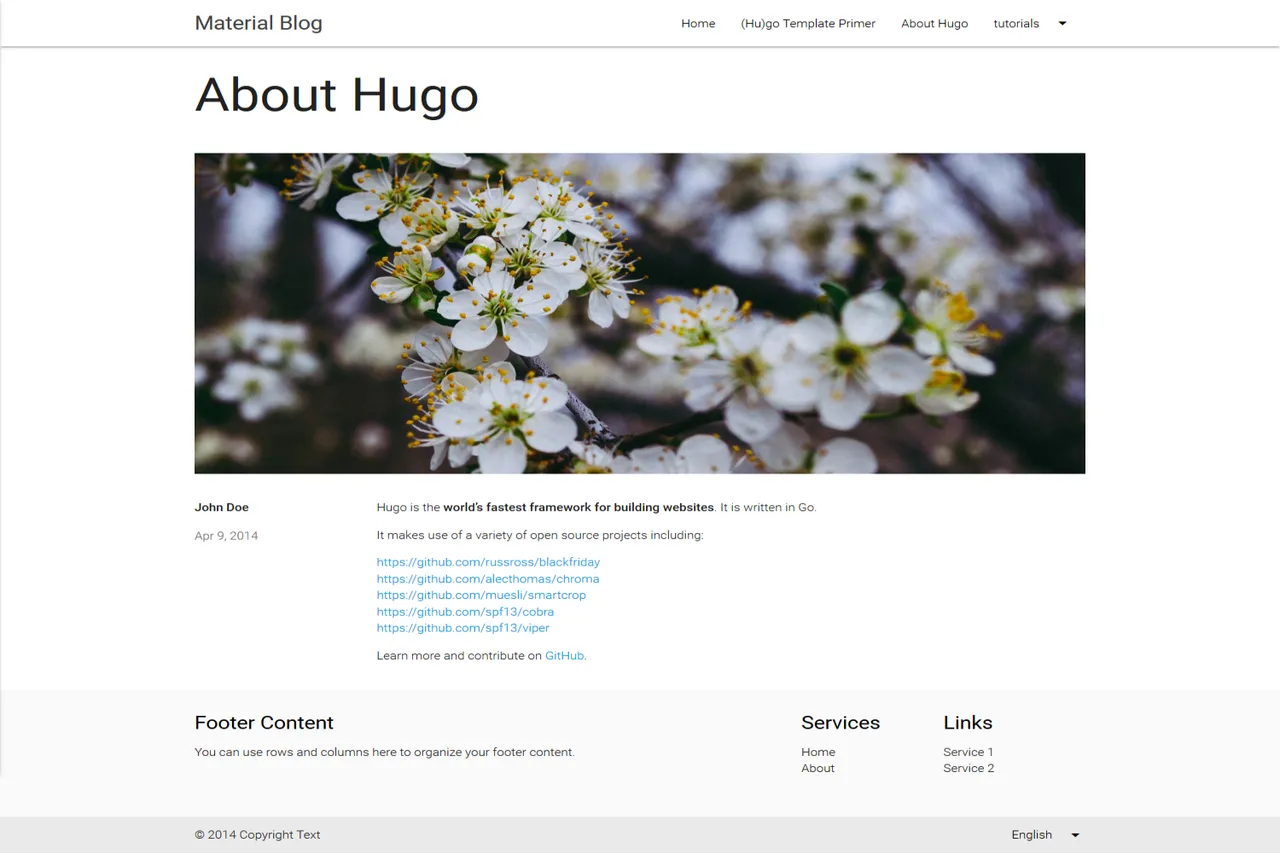 hugo-material-blog · 关于页面