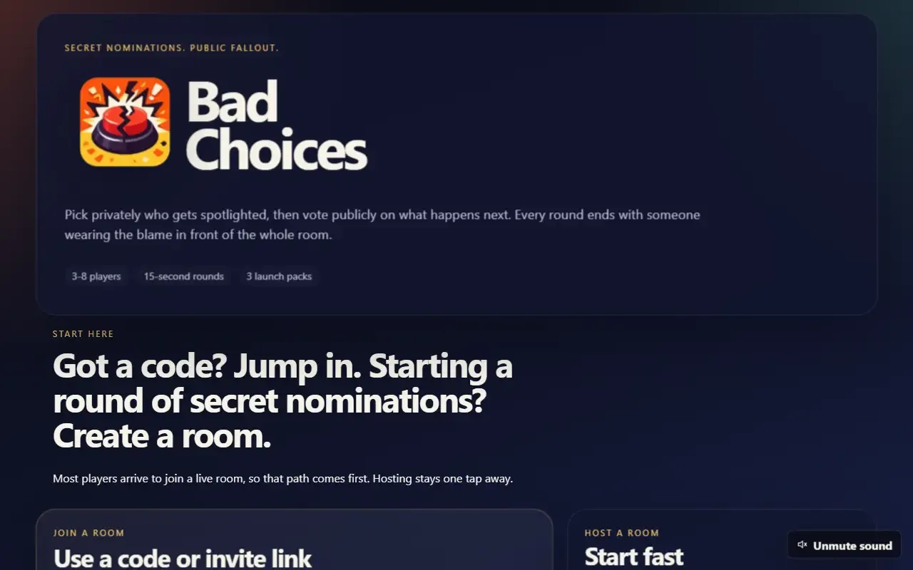 bad choices · 桌面端首页