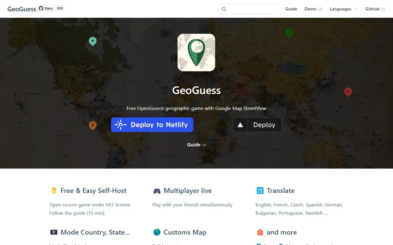 GeoGuess · 桌面端首页