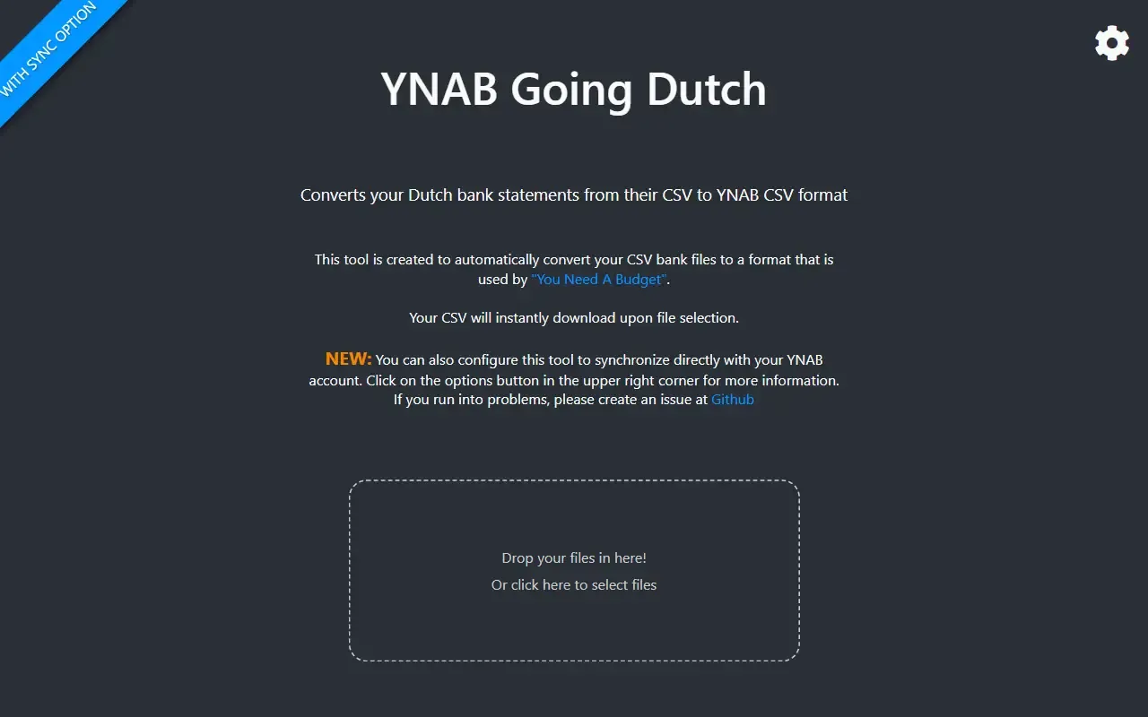 YNABGoingDutch · 桌面端首页
