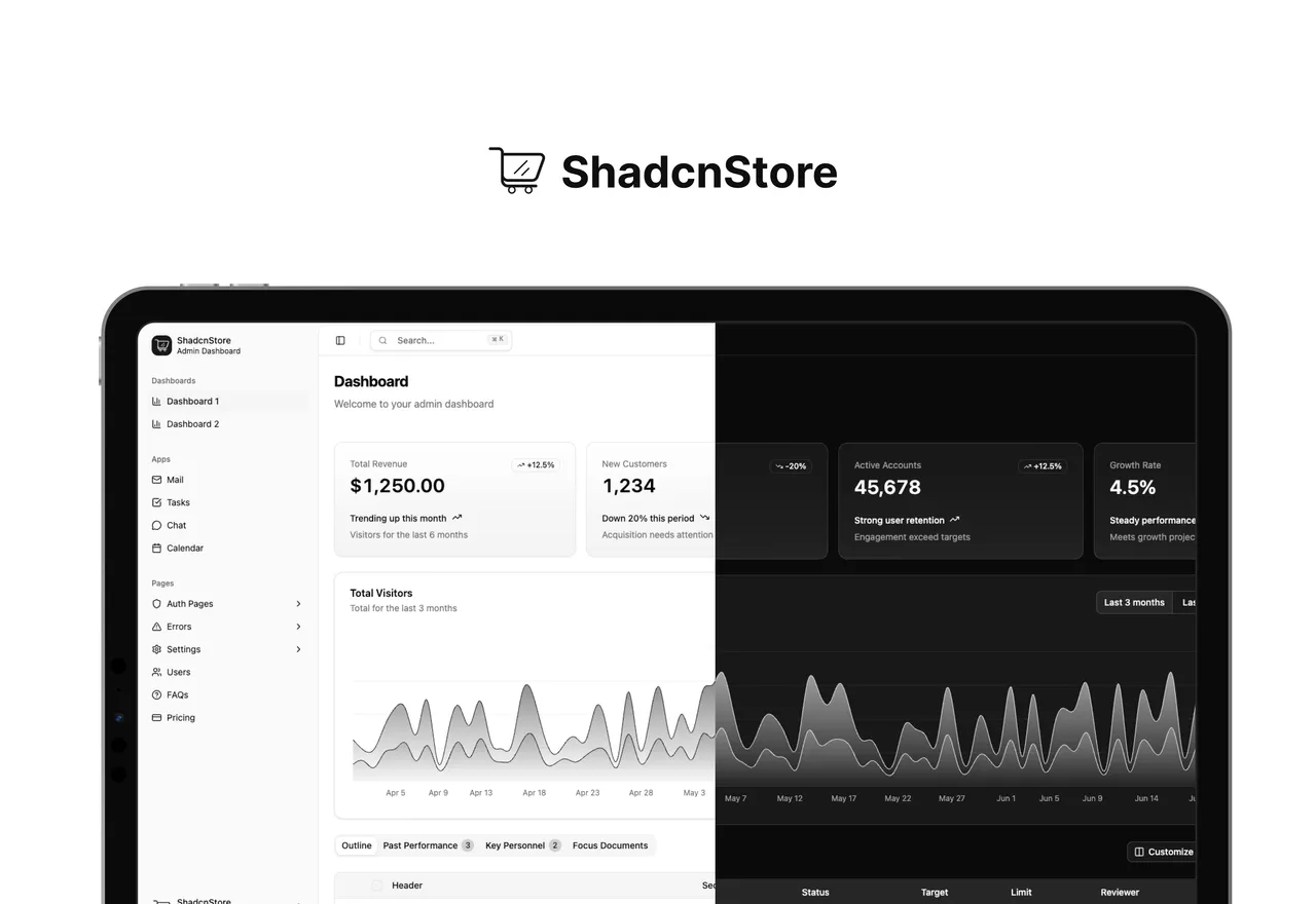 shadcn-dashboard-landing-template · 仓库预览 1