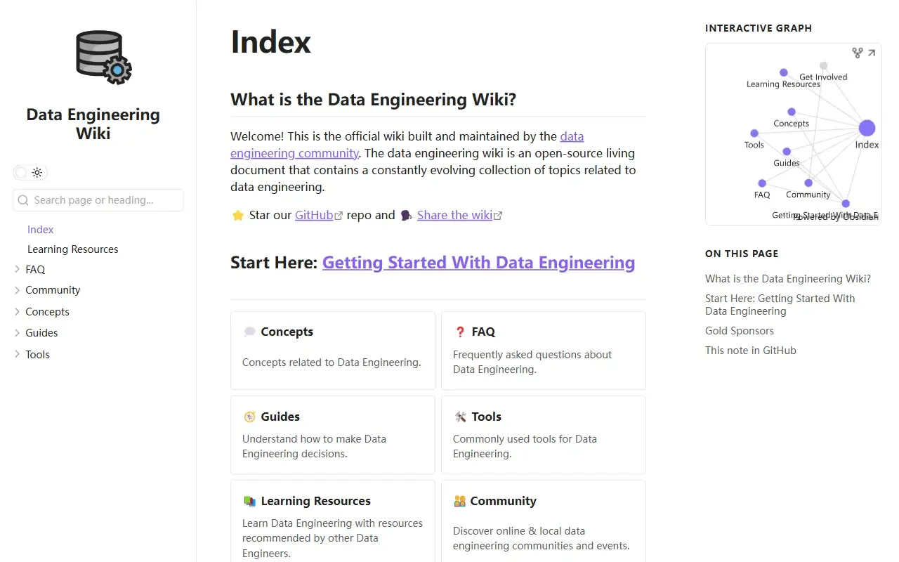 data-engineering-project-template · 桌面端首页