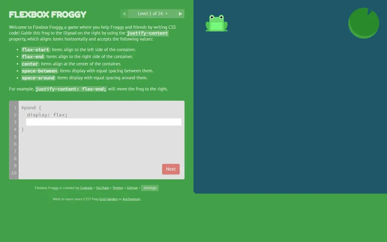 flexboxfroggy · 桌面端首页