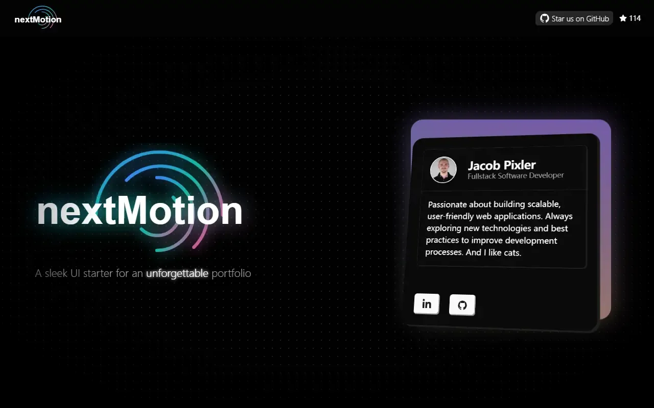 nextMotion · 桌面端首页