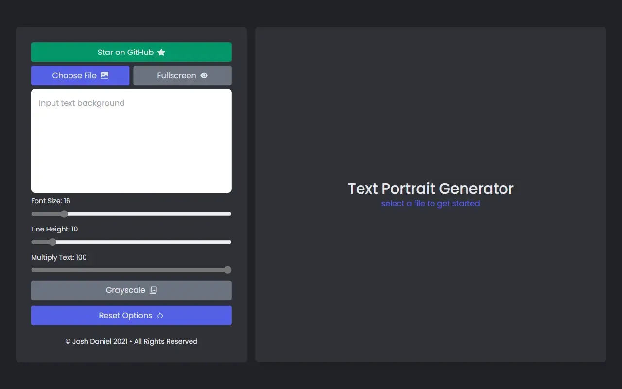 text portrait generator · 桌面端首页