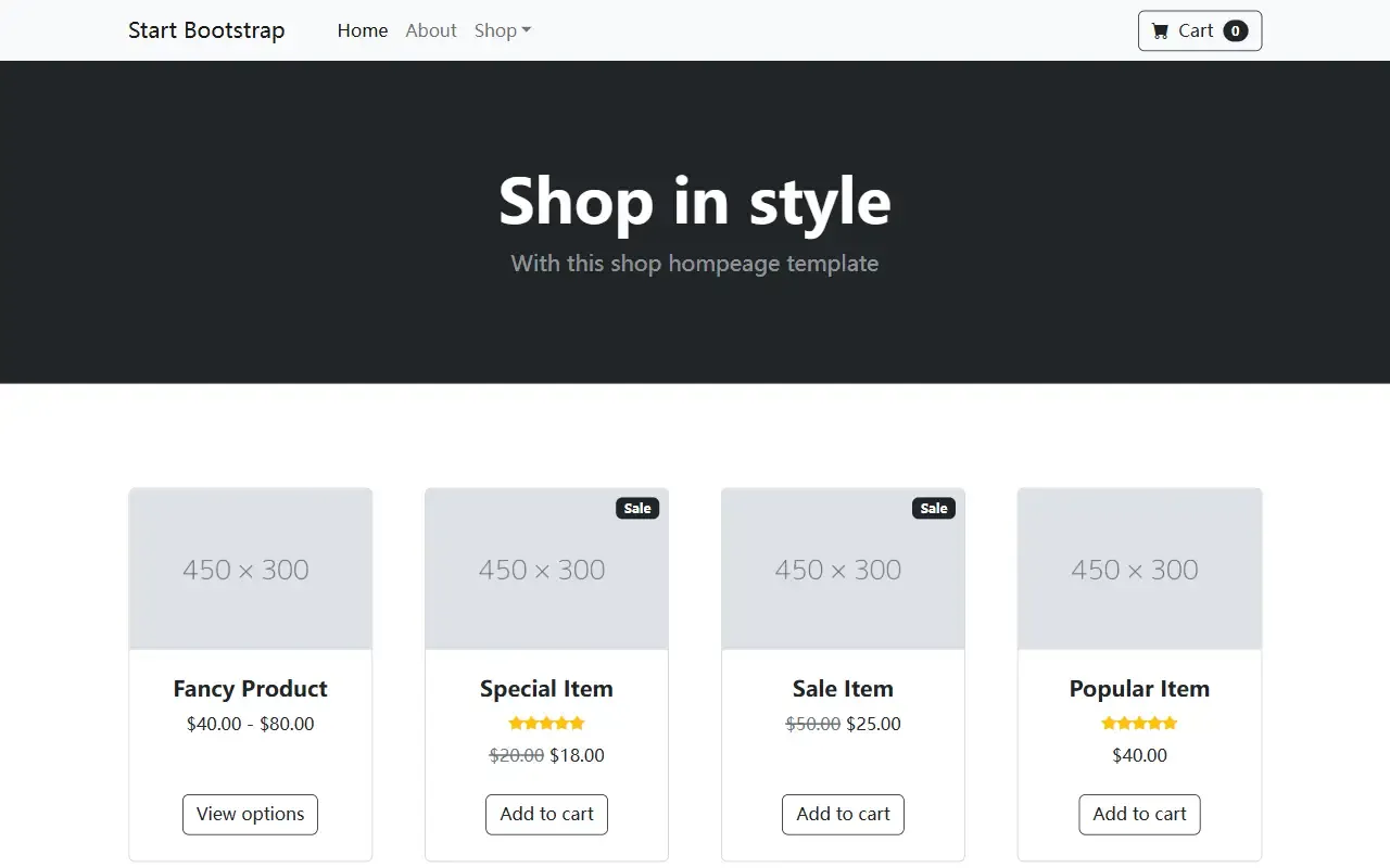 Shop Homepage · 桌面端首页