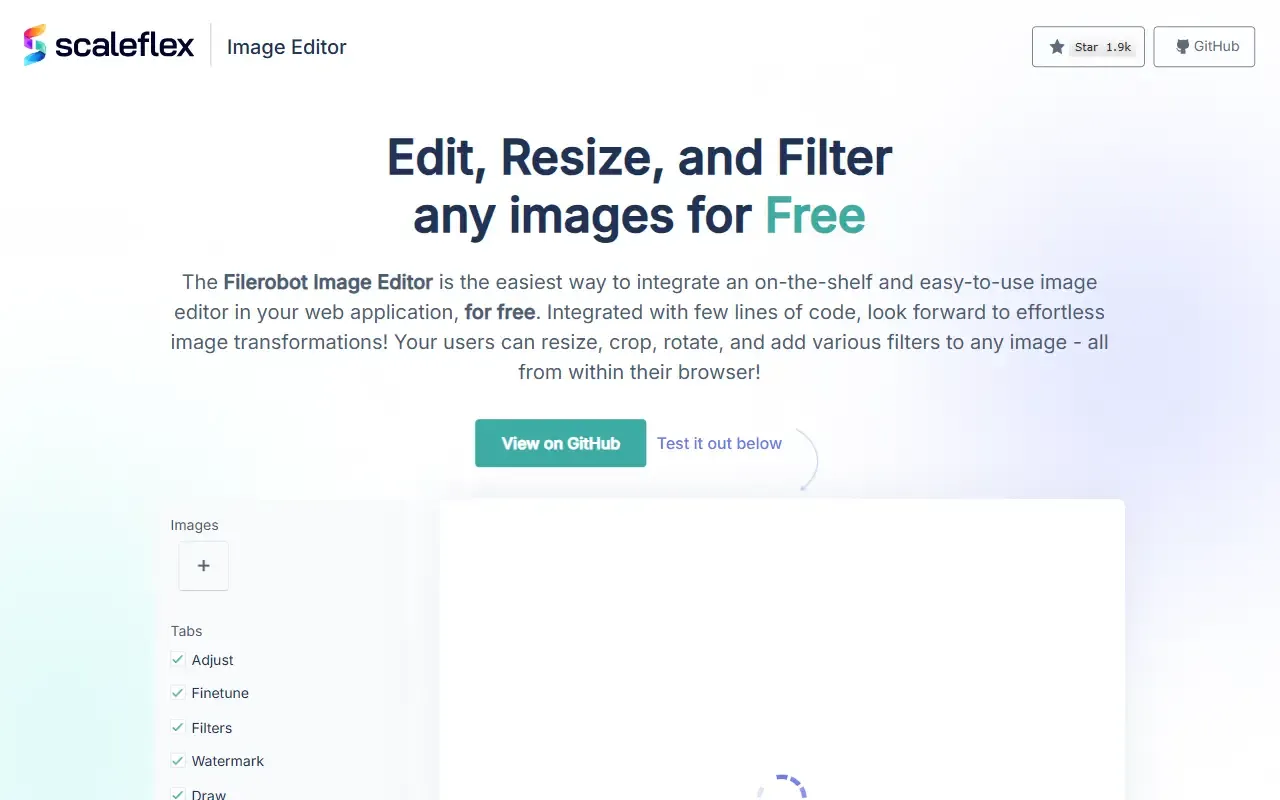 filerobot image editor · 桌面端首页