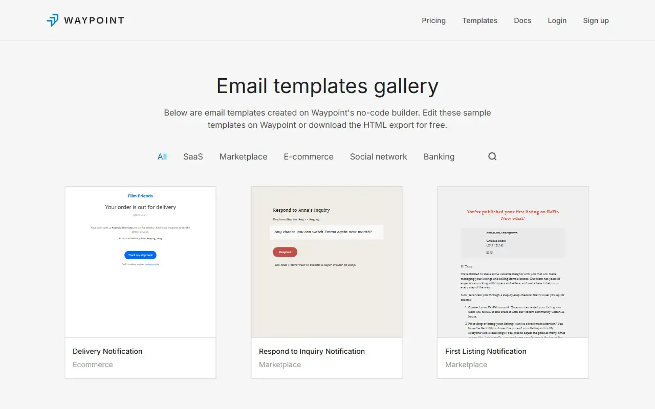 responsive-transactional-email-templates · 桌面端首页