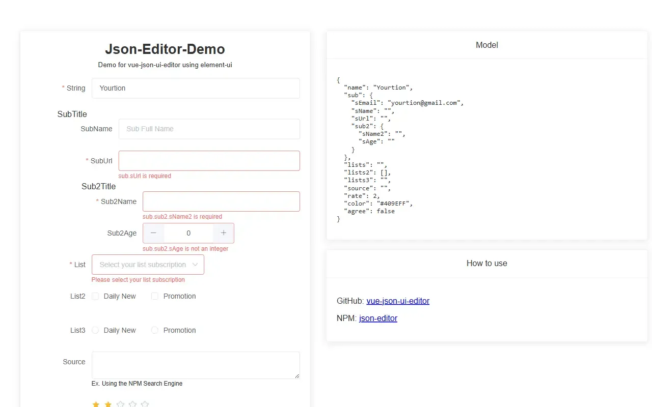 vue json ui editor · 桌面端首页