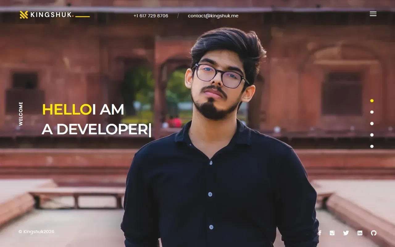 personal-portfolio-template · 桌面端首页