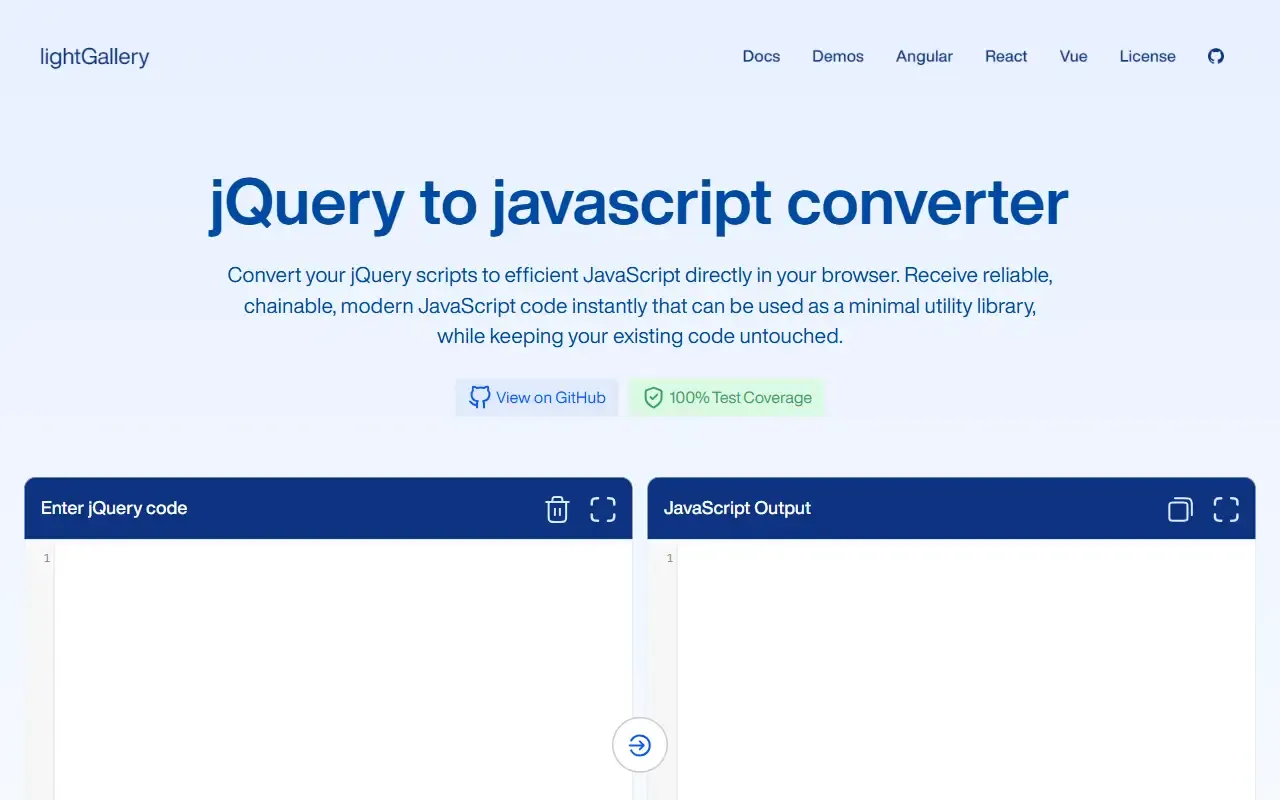 jquery to javascript converter · 桌面端首页