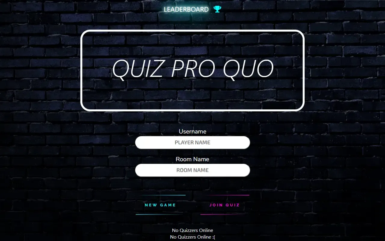 QuizProQuo · 桌面端首页