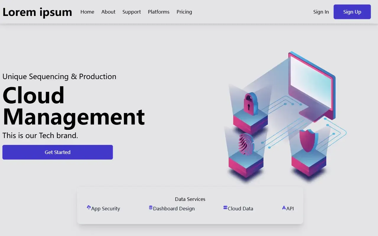 cloud-landing-page · 桌面端首页