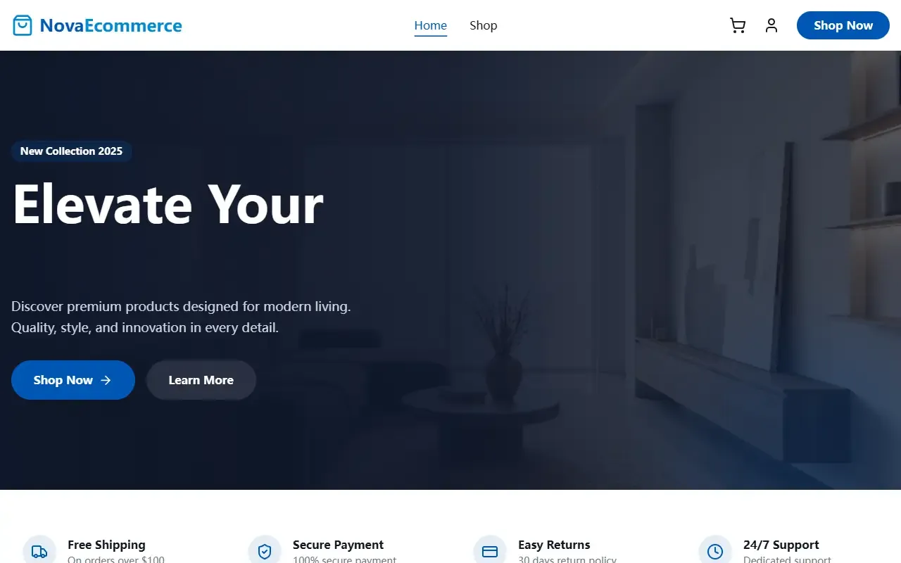 Nova-Ecommerce · 桌面端首页