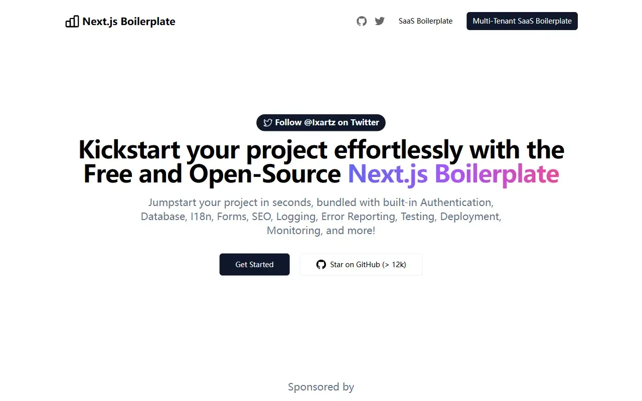 Next-js-Boilerplate · 桌面端首页