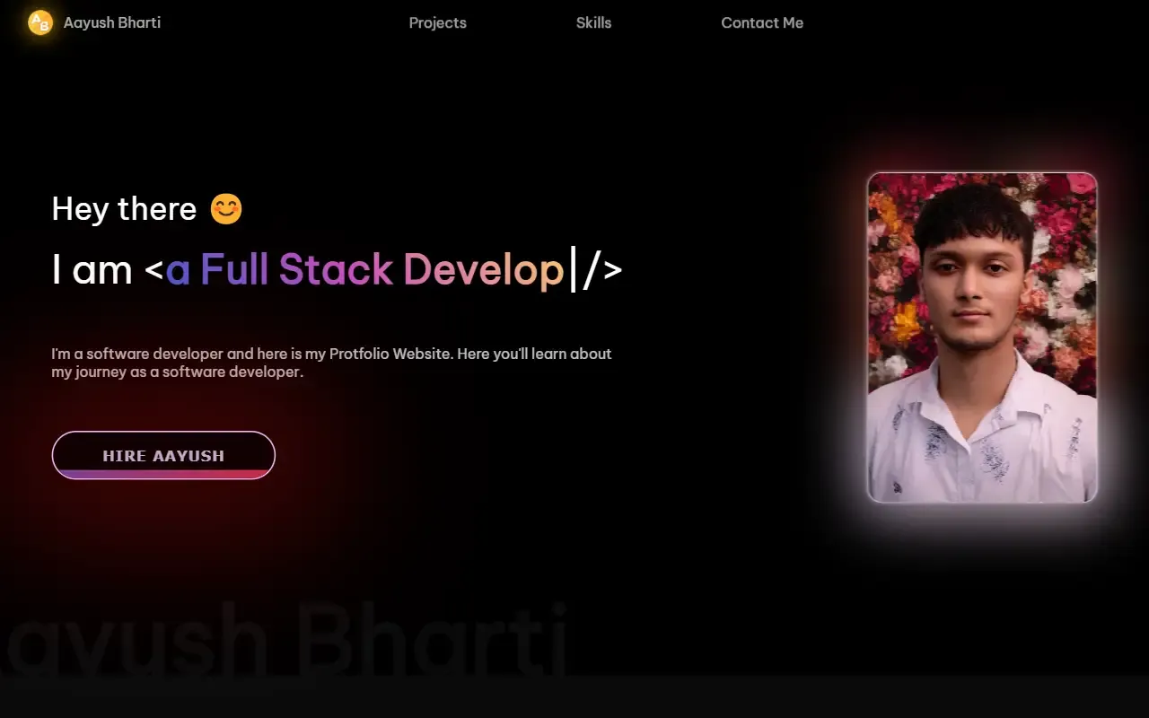 Devloper-Portfolio · 桌面端首页