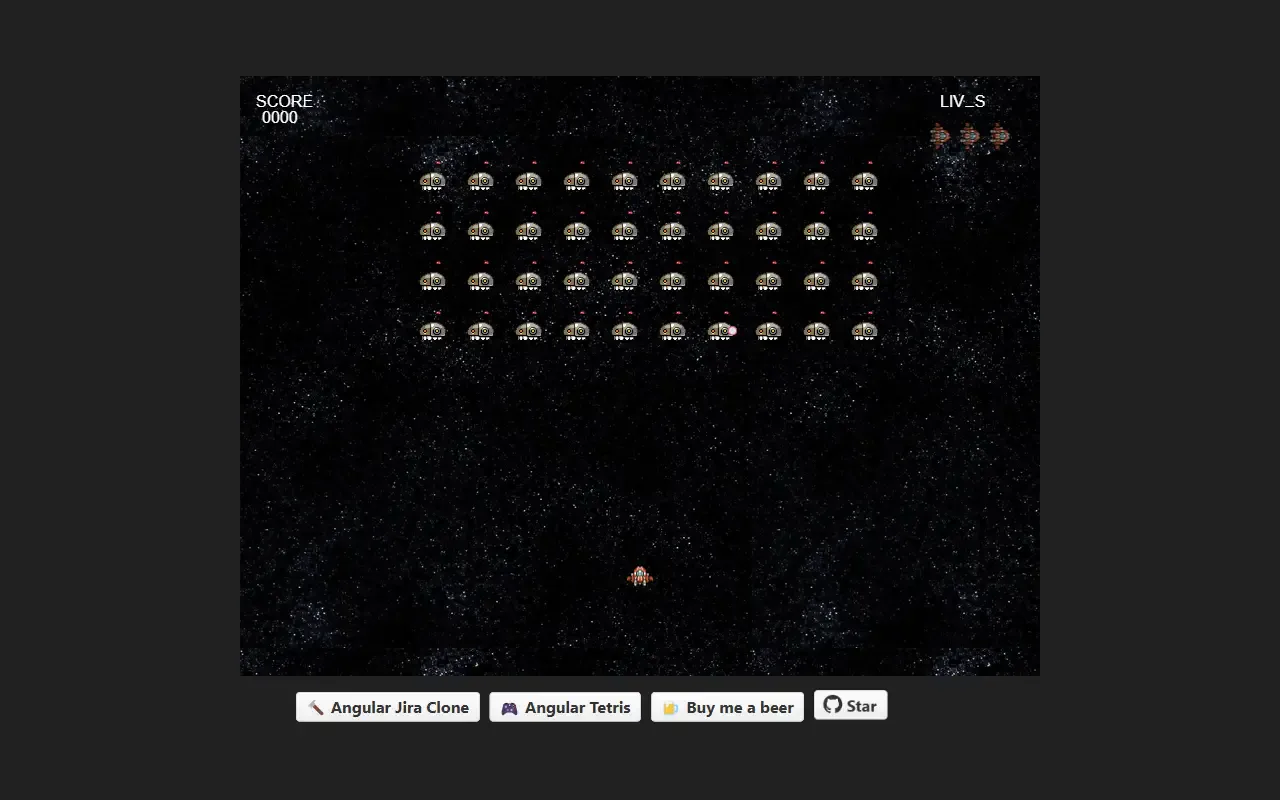 space invaders phaser 3 · 桌面端首页
