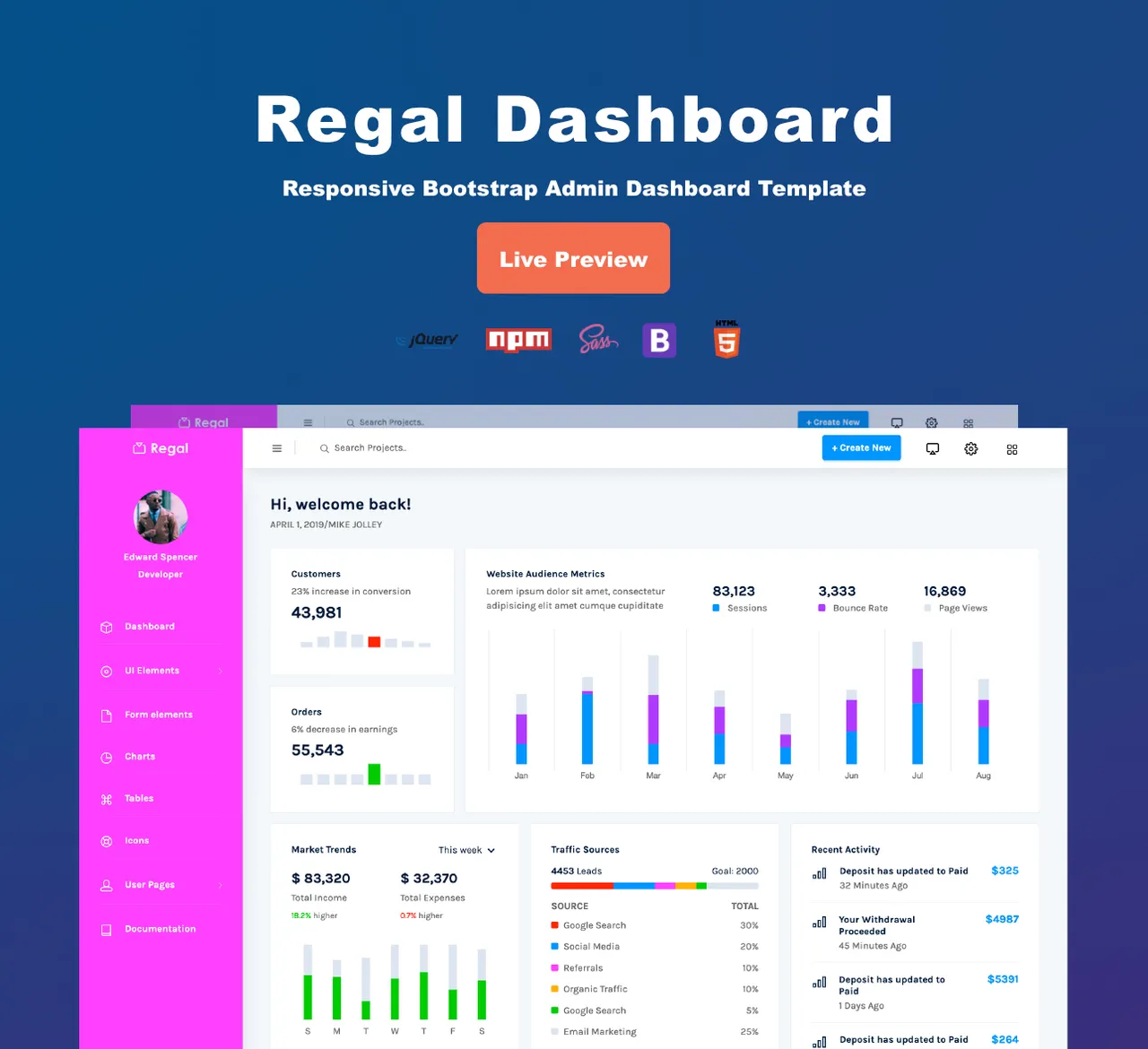 Regal-Free-Bootstrap-Admin-Template · 仓库预览 1