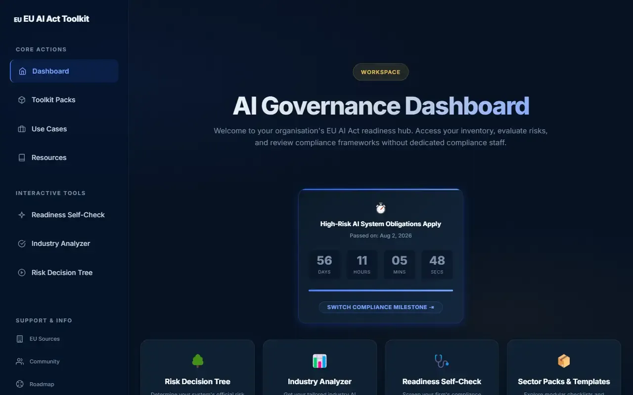 EU-AI-Act-Toolkit · 桌面端首页
