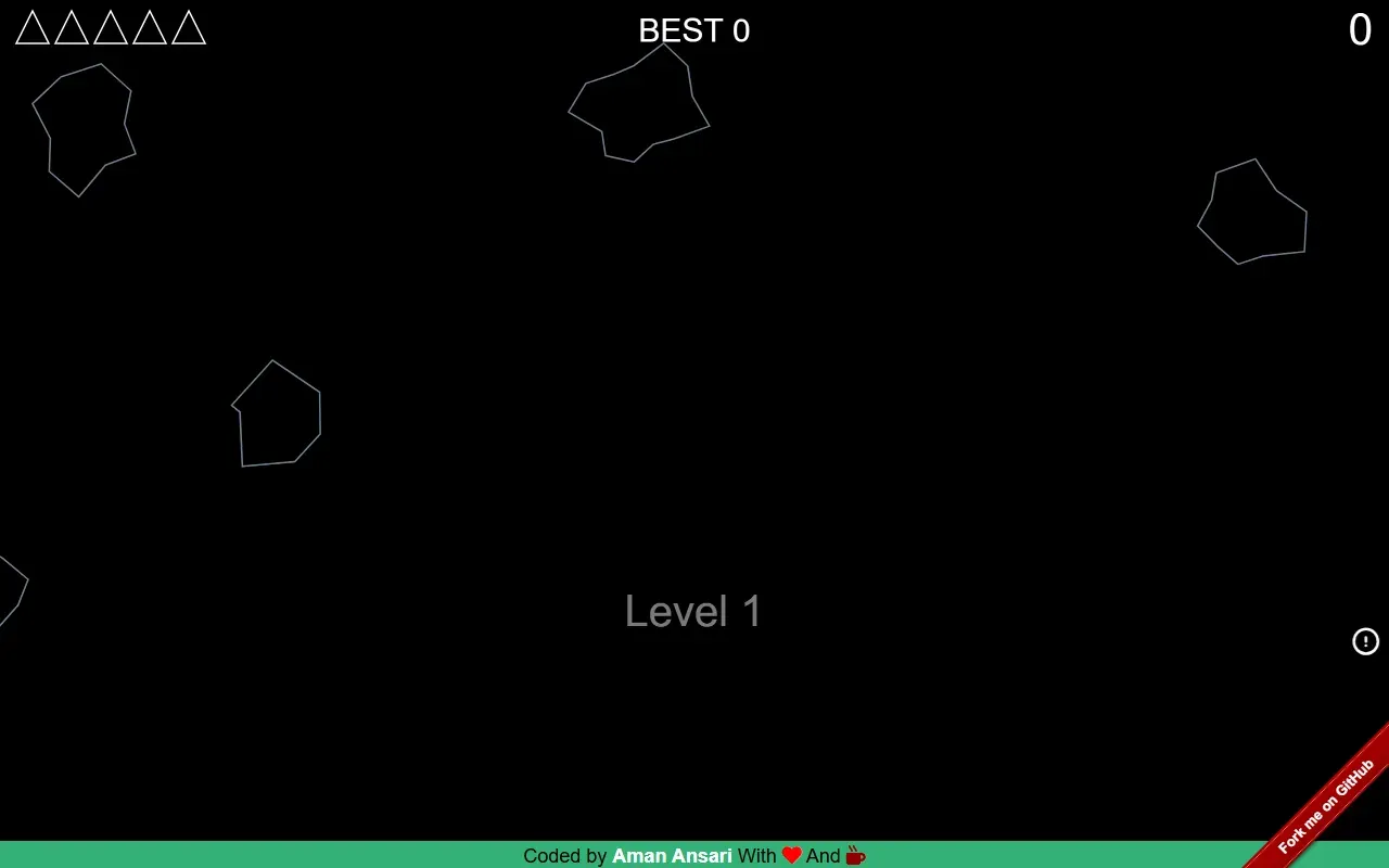 asteroids game · 桌面端首页