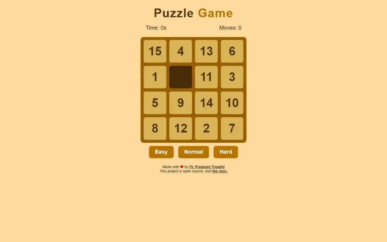 PuzzleGame · 桌面端首页