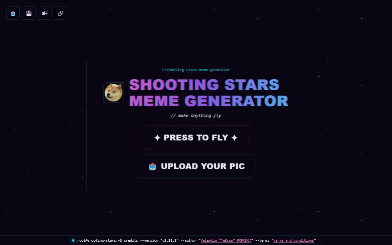 shooting stars meme generator · 桌面端首页