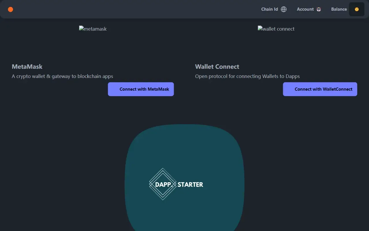 dapp-starter · 桌面端首页