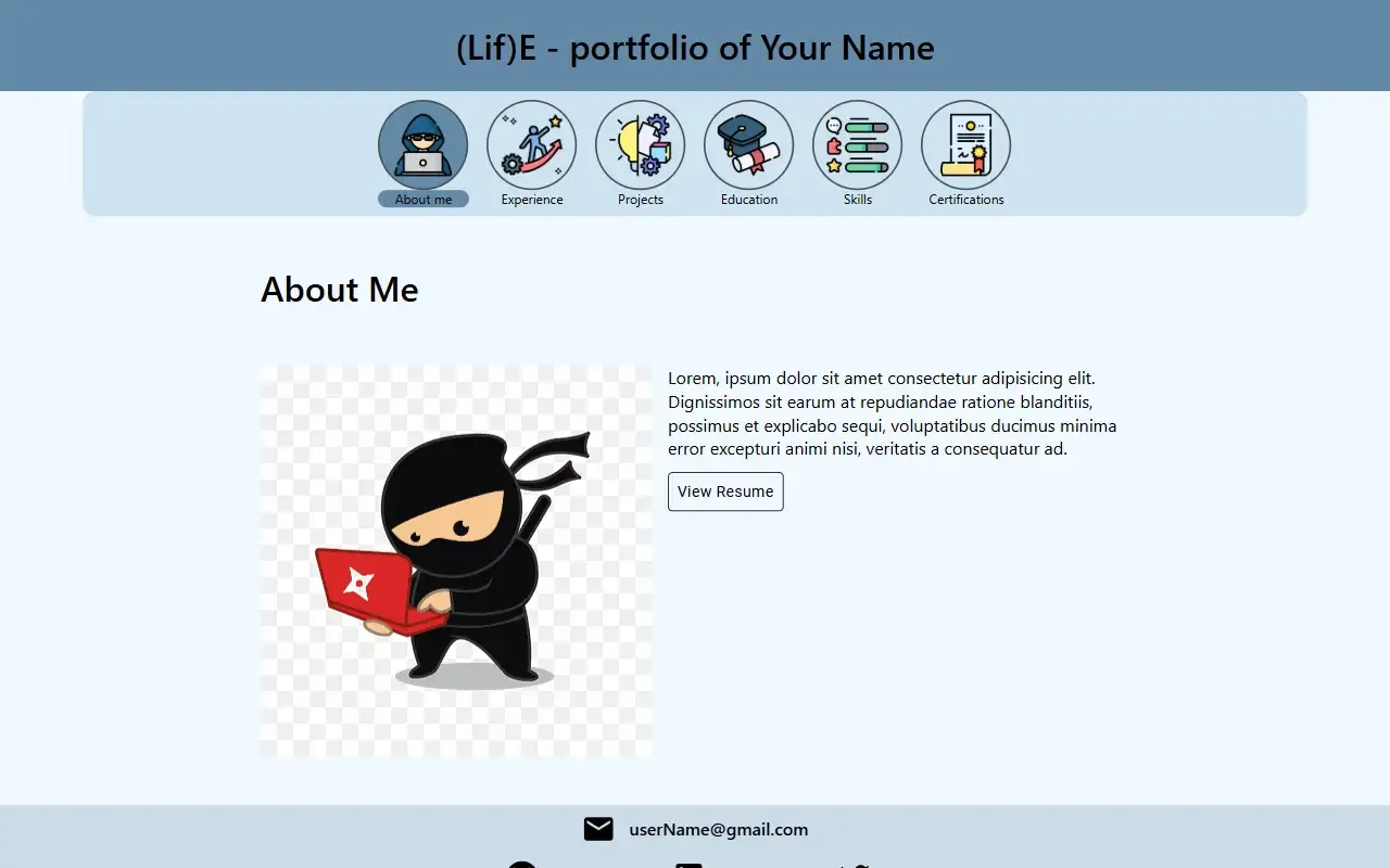 Life-folio · 桌面端首页
