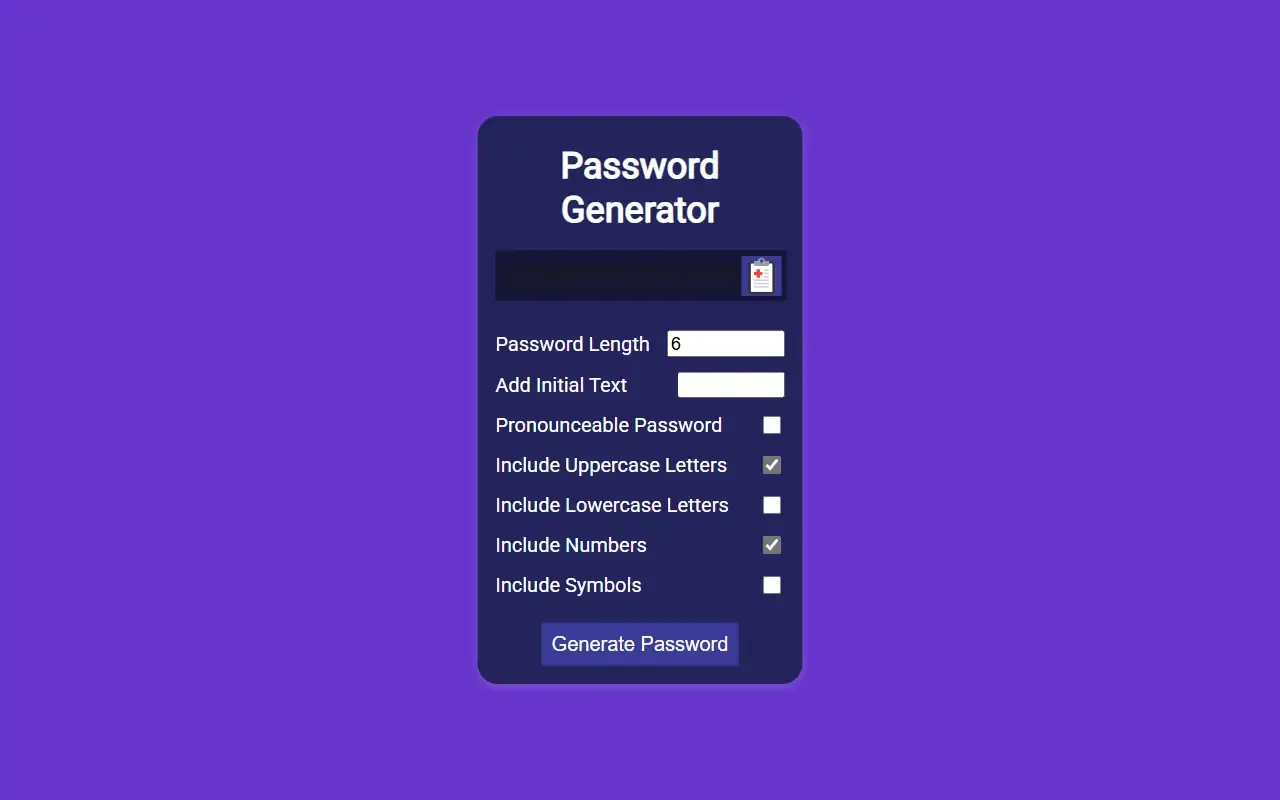 password generator web · 桌面端首页
