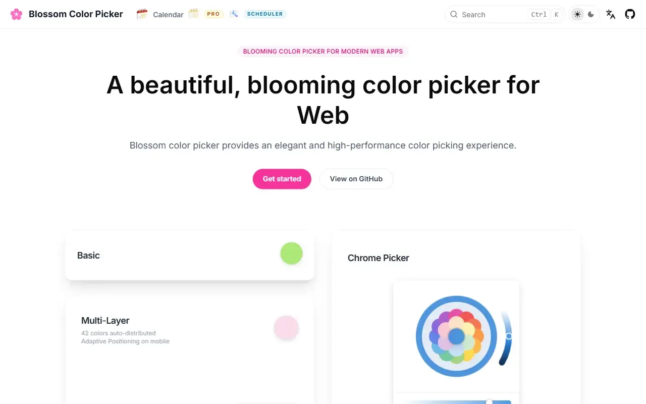 BlossomColorPicker · 桌面端首页